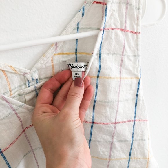 XXS Madewell Side-Tie Tank Top in Windowpane - Picture 7 of 7